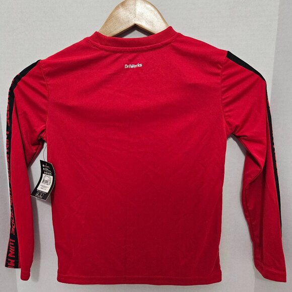 Athletic Works Long Sleeve Shirt Size Small Moisture Wicking Red Basketball NWT - Picture 2 of 6